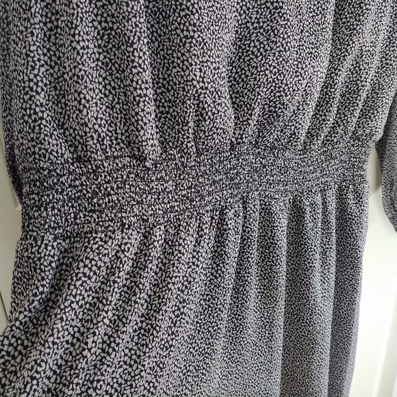 Chaus Long Sleeve Smocked Waist Black White Dress Plus Size 3X - Picture 12 of 13